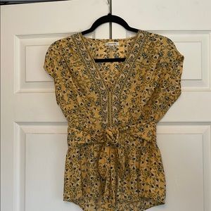 Floral Yellow Short Sleeve